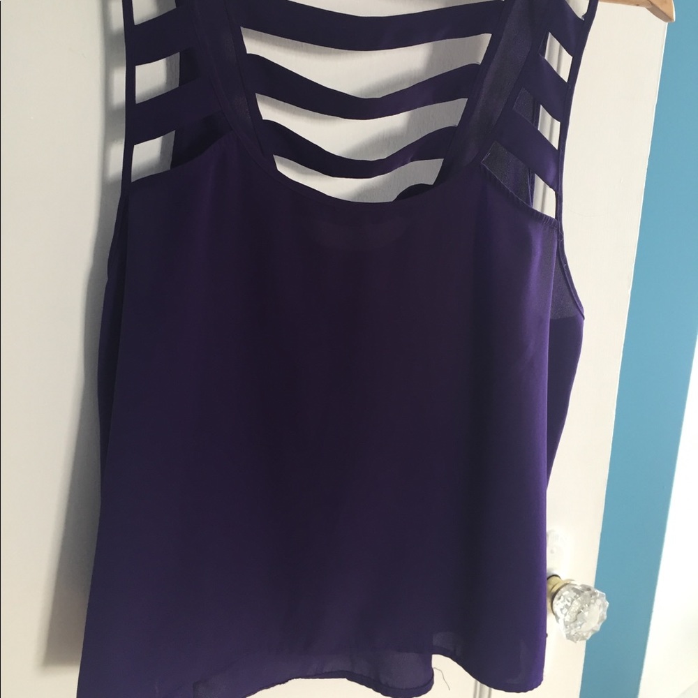 Purple silky cami